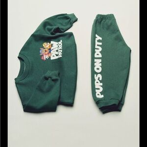 Zara -Paw Patrol Green Kids Matching Sweat Set